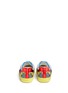 Back View - Click To Enlarge - GUCCI - Floral jacquard stripe sneakers