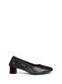 Main View - Click To Enlarge - CLERGERIE - 'Poket' wood effect heel lambskin leather pumps