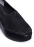 Detail View - Click To Enlarge - CLERGERIE - 'Xalo' stretch suede wedge platform slip-ons