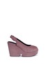 Main View - Click To Enlarge - CLERGERIE - 'Dylanl' slingback suede platform wedge sandals