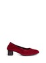 Main View - Click To Enlarge - CLERGERIE - 'Poket' wood effect heel suede pumps
