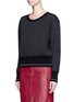 Front View - Click To Enlarge - CHLOÉ - Quilted virgin wool blend sweater