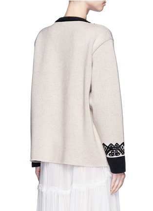 Back View - Click To Enlarge - CHLOÉ - Folk intarsia wool sweater