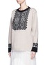 Front View - Click To Enlarge - CHLOÉ - Folk intarsia wool sweater