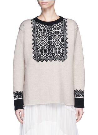 Main View - Click To Enlarge - CHLOÉ - Folk intarsia wool sweater