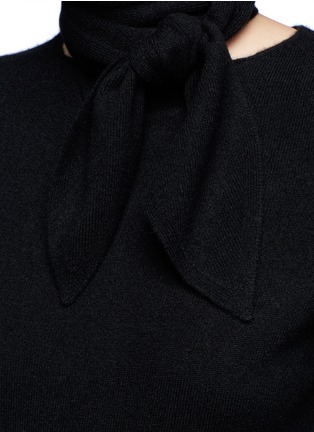 Detail View - Click To Enlarge - CHLOÉ - Neck tie cashmere sweater