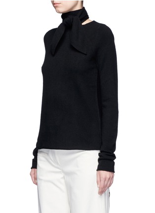 Front View - Click To Enlarge - CHLOÉ - Neck tie cashmere sweater