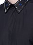 Detail View - Click To Enlarge - GIVENCHY - Embellished collar cotton shirt