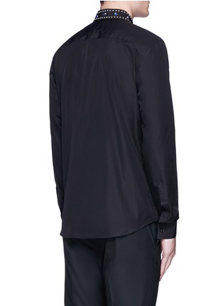 Back View - Click To Enlarge - GIVENCHY - Embellished collar cotton shirt