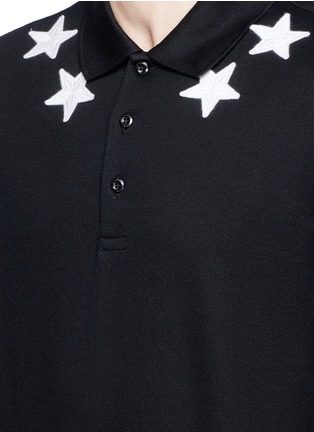 Detail View - Click To Enlarge - GIVENCHY - Star patch polo shirt