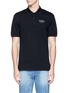 Main View - Click To Enlarge - GIVENCHY - Leather logo patch polo shirt