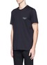 Front View - Click To Enlarge - GIVENCHY - Logo leather patch T-shirt
