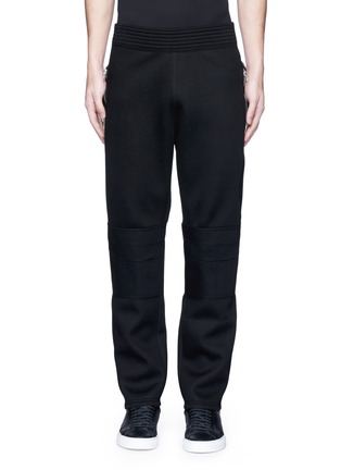 Main View - Click To Enlarge - GIVENCHY - Leg zip bonded jersey sweatpants
