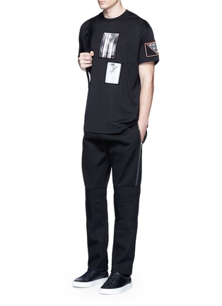 Figure View - Click To Enlarge - GIVENCHY - Leg zip bonded jersey sweatpants