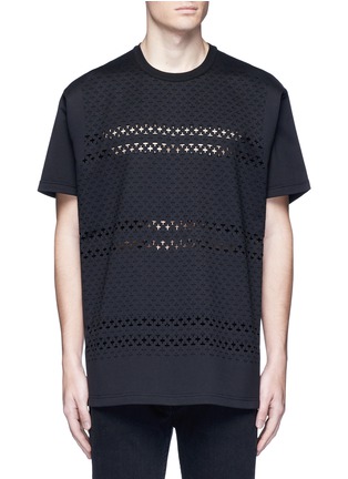 Main View - Click To Enlarge - GIVENCHY - Cross perforated T-shirt