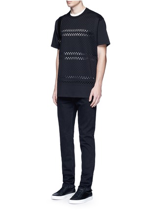 Figure View - Click To Enlarge - GIVENCHY - Cross perforated T-shirt