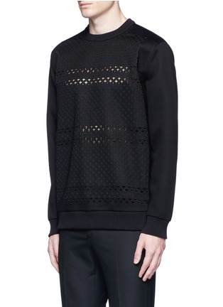 Front View - Click To Enlarge - GIVENCHY - Cross perforated sweatshirt
