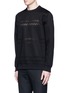 Front View - Click To Enlarge - GIVENCHY - Cross perforated sweatshirt