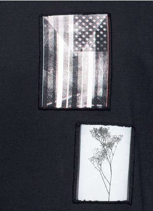 Detail View - Click To Enlarge - GIVENCHY - Flag patch cotton sweatshirt