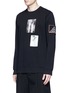 Front View - Click To Enlarge - GIVENCHY - Flag patch cotton sweatshirt