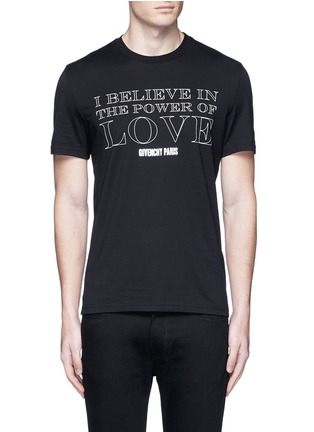 Main View - Click To Enlarge - GIVENCHY - 'POWER OF LOVE' print T-shirt