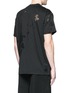 Back View - Click To Enlarge - GIVENCHY - Logo print distressed T-shirt