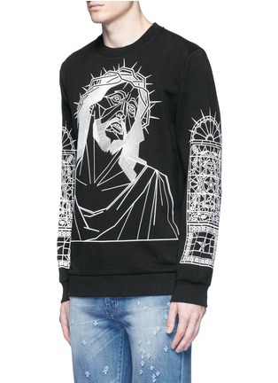 Front View - Click To Enlarge - GIVENCHY - Abstract Jesus print sweatshirt