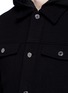 Detail View - Click To Enlarge - GIVENCHY - Double layer wool hood parka