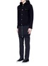 Front View - Click To Enlarge - GIVENCHY - Double layer wool hood parka