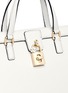 Detail View - Click To Enlarge - - - 'Dolce' floral padlock leather bag
