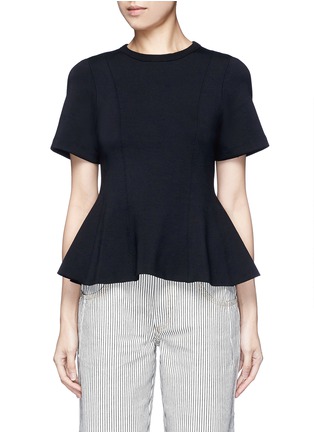 Main View - Click To Enlarge - T BY ALEXANDER WANG - Double knit jersey flared top