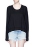 Main View - Click To Enlarge - T BY ALEXANDER WANG - Enzyme wash circular dip hem sweatshirt