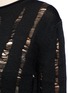 Detail View - Click To Enlarge - T BY ALEXANDER WANG - Distressed dropped stitch Merino wool sweater