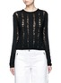 Main View - Click To Enlarge - T BY ALEXANDER WANG - Distressed dropped stitch Merino wool sweater
