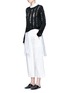 Figure View - Click To Enlarge - T BY ALEXANDER WANG - Distressed dropped stitch Merino wool sweater