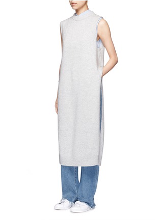 Figure View - Click To Enlarge - T BY ALEXANDER WANG - Wool-cashmere long dickie sweater vest