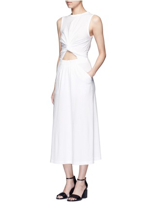 Figure View - Click To Enlarge - T BY ALEXANDER WANG - Twist cutout front midi tank dress