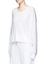 Front View - Click To Enlarge - T BY ALEXANDER WANG - Dolman sleeve enzyme wash French terry sweatshirt
