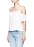 Front View - Click To Enlarge - T BY ALEXANDER WANG - Chest pocket crepe off-shoulder top