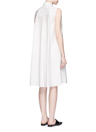 Back View - Click To Enlarge - T BY ALEXANDER WANG - Trapeze back poplin shirt dress