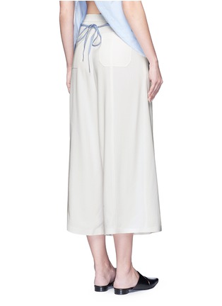 Back View - Click To Enlarge - T BY ALEXANDER WANG - Pleat front crepe culottes