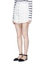 Front View - Click To Enlarge - T BY ALEXANDER WANG - Cotton twill button jean skirt
