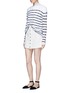 Figure View - Click To Enlarge - T BY ALEXANDER WANG - Cotton twill button jean skirt