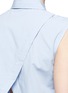 Detail View - Click To Enlarge - T BY ALEXANDER WANG - Surplice back poplin sleeveless shirt