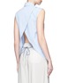 Back View - Click To Enlarge - T BY ALEXANDER WANG - Surplice back poplin sleeveless shirt