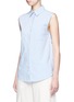 Front View - Click To Enlarge - T BY ALEXANDER WANG - Surplice back poplin sleeveless shirt