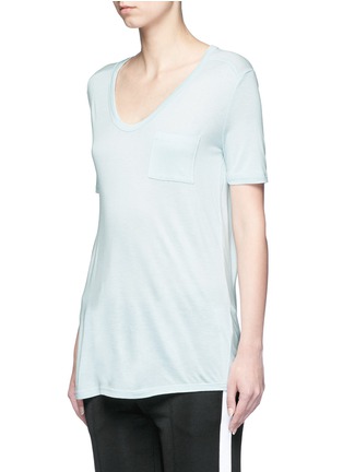 Front View - Click To Enlarge - T BY ALEXANDER WANG - Pocket rayon jersey T-shirt