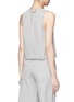 Back View - Click To Enlarge - T BY ALEXANDER WANG - Frayed stripe denim tank top