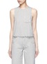 Main View - Click To Enlarge - T BY ALEXANDER WANG - Frayed stripe denim tank top