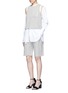 Figure View - Click To Enlarge - T BY ALEXANDER WANG - Frayed stripe denim tank top